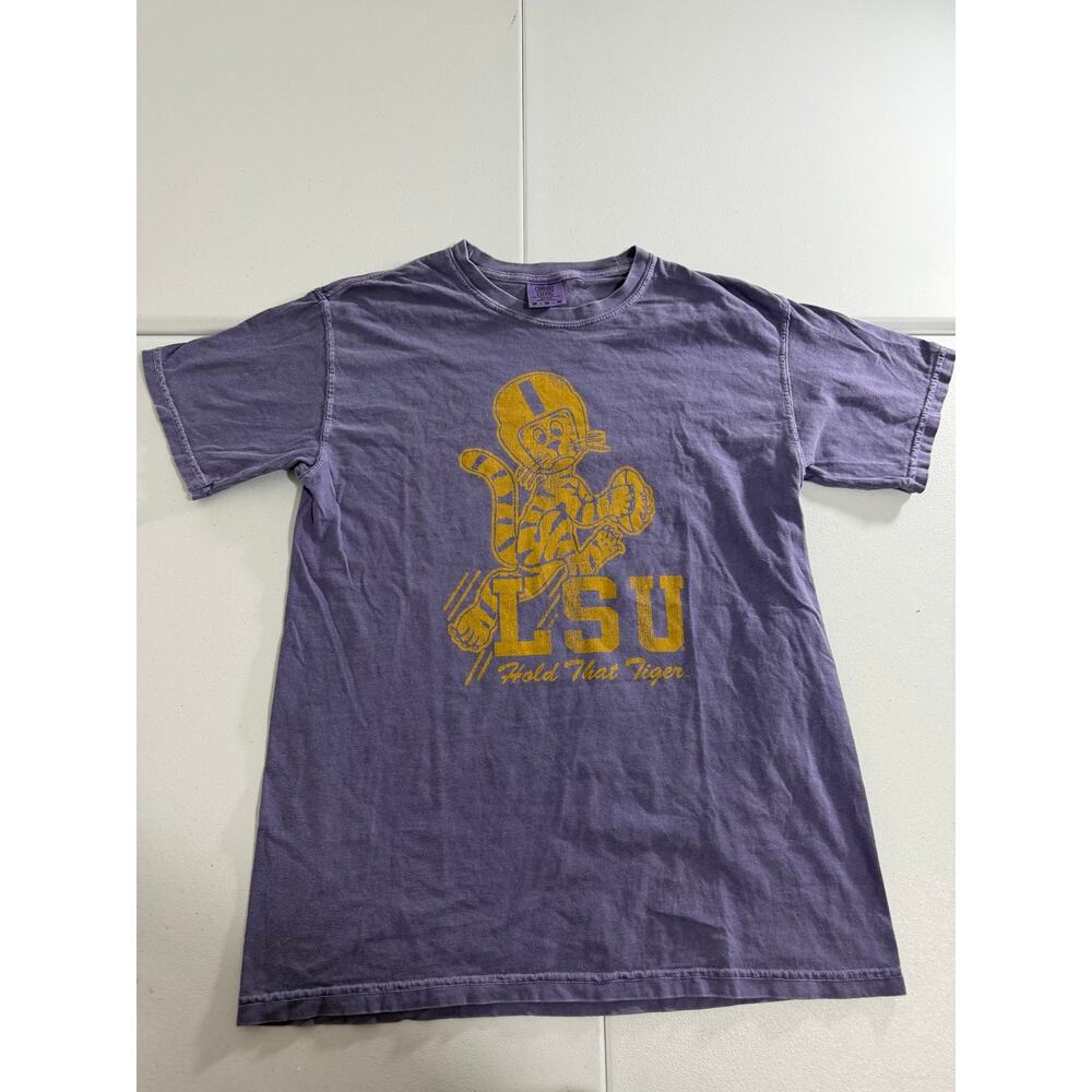 Comfort Colors LSU Tigers Hold That Tiger Vintage Graphic Tee Size M